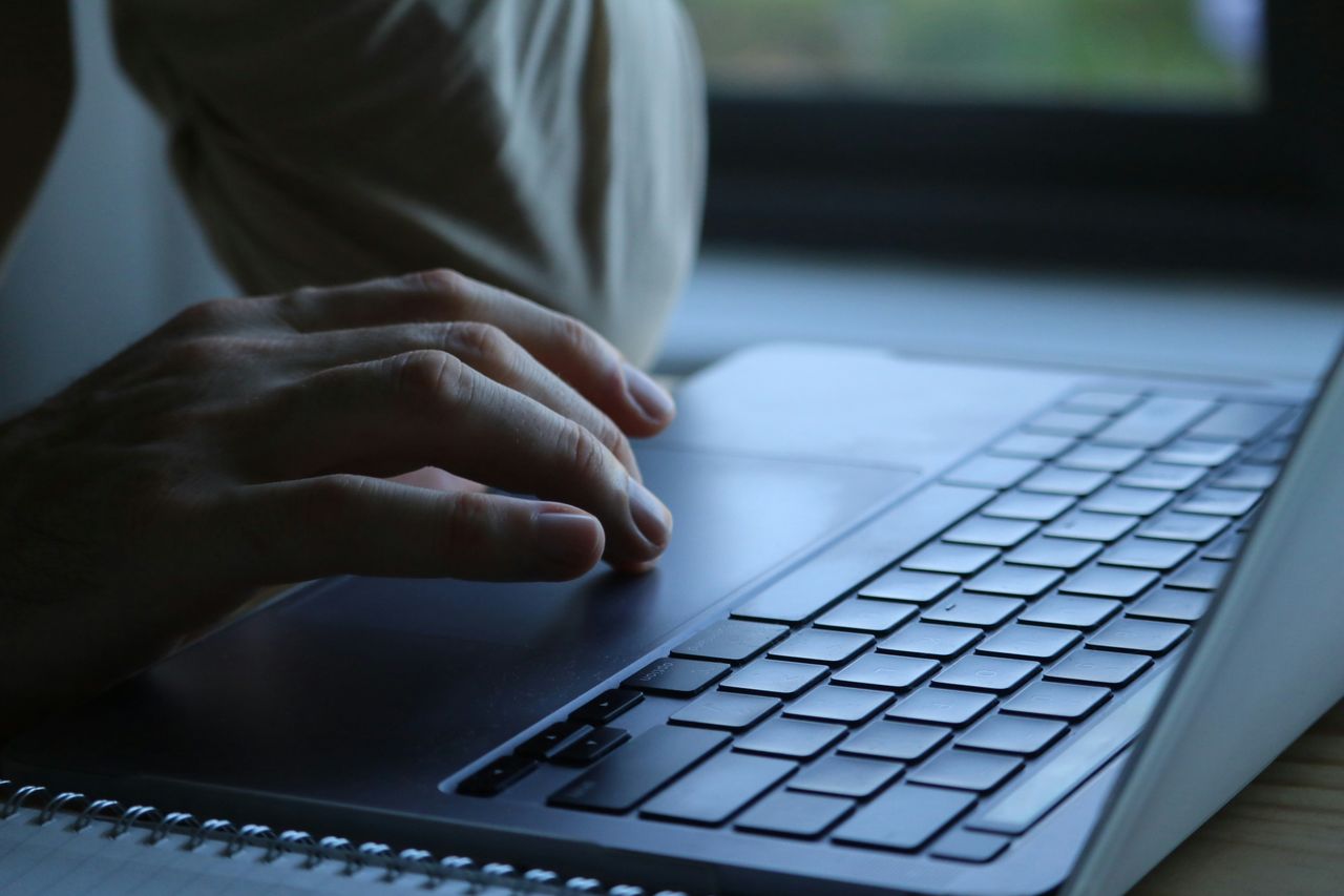 Small business owner setting up an email platform